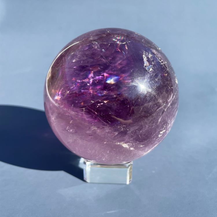 Grade A Amethyst Sphere with Rainbows #1