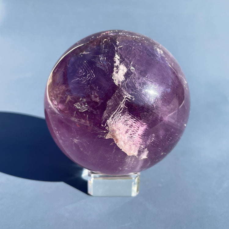 Grade A Amethyst Sphere with Rainbows #1