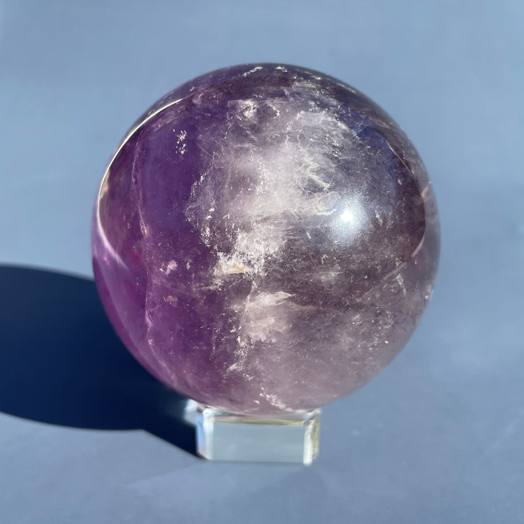Grade A Amethyst Sphere with Rainbows #1