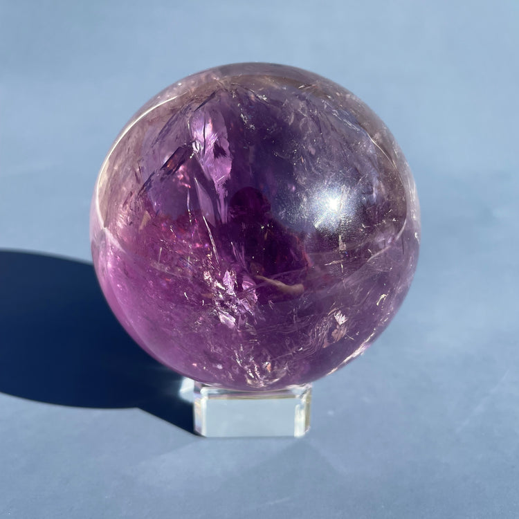 Grade A Amethyst Sphere with Rainbows #1