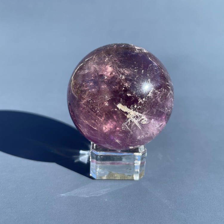 Grade A Amethyst Sphere with Rainbows #2