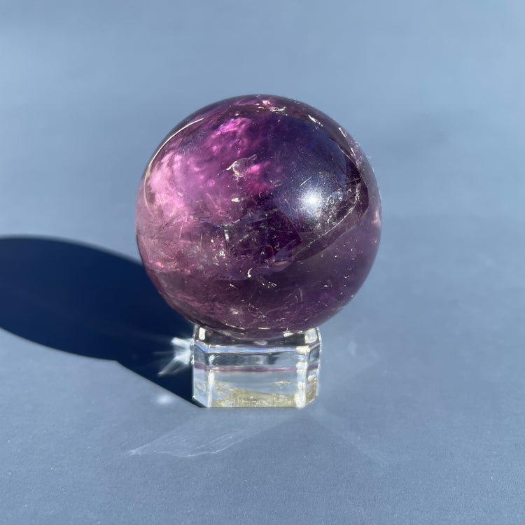 Grade A Amethyst Sphere with Rainbows #2