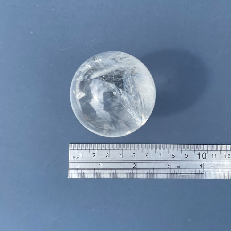 Clear Quartz Sphere with Natural Rainbows #2