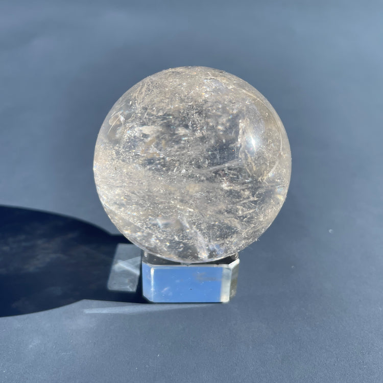 Clear Quartz Sphere with Natural Rainbows #4