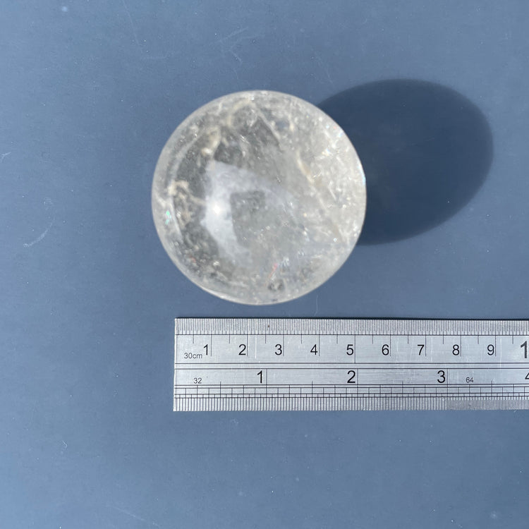 Clear Quartz Sphere with Natural Rainbows #4