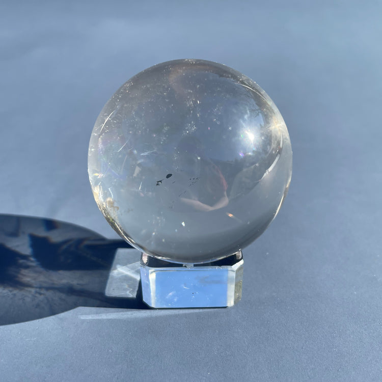 Clear Quartz Sphere with Natural Rainbows #5