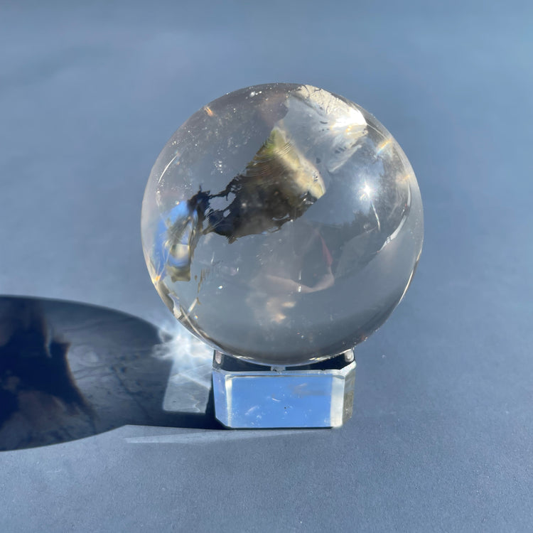 Clear Quartz Sphere with Natural Rainbows #5