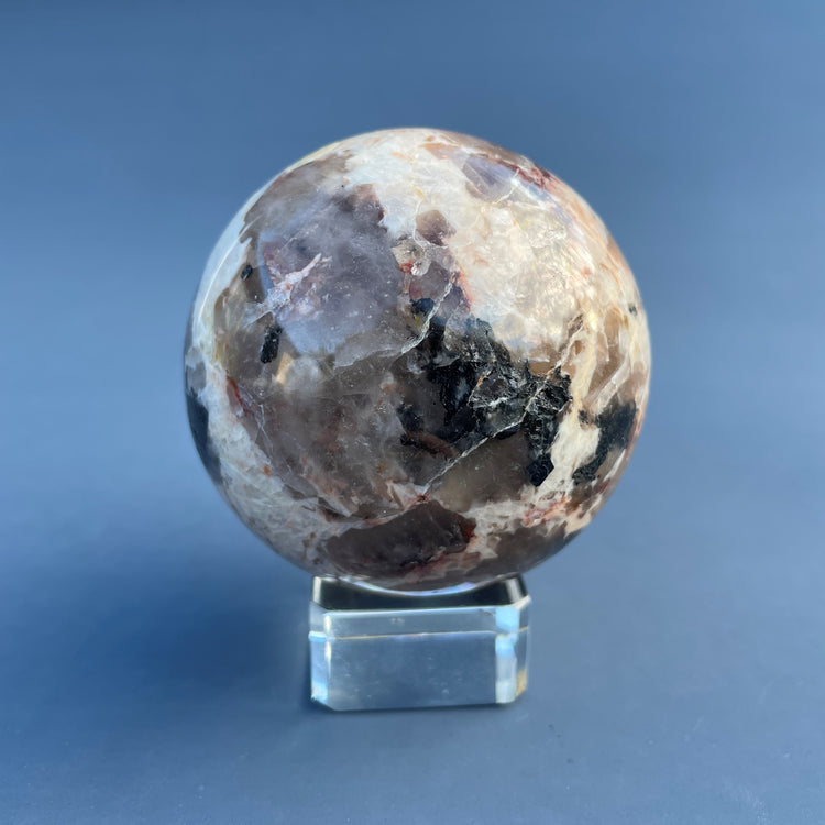 Black Tourmaline in Feldspar Sphere #1