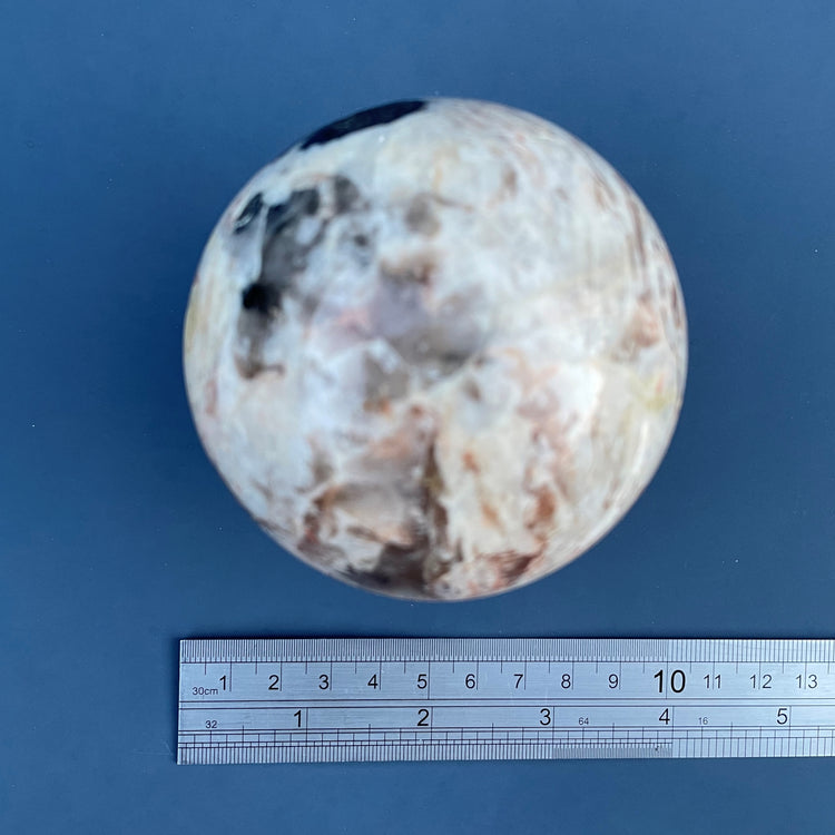 Black Tourmaline in Feldspar Sphere #1