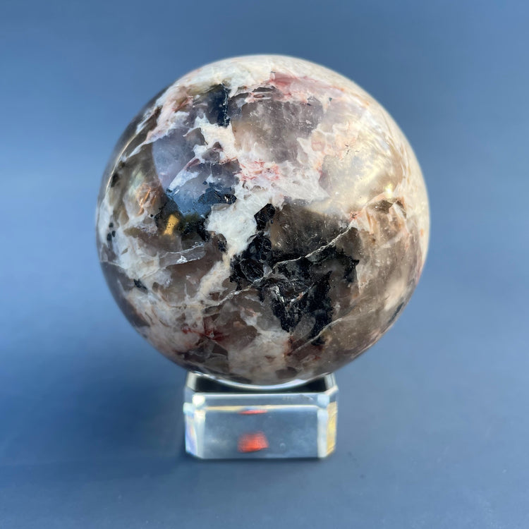 Black Tourmaline in Feldspar Sphere #1