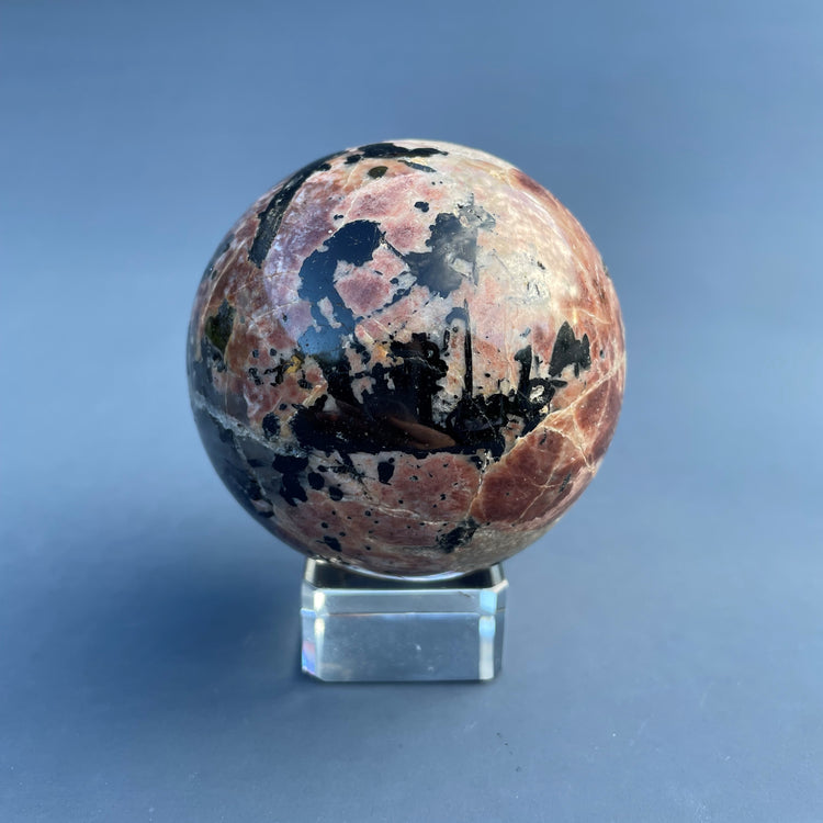 Black Tourmaline in Feldspar Sphere #2
