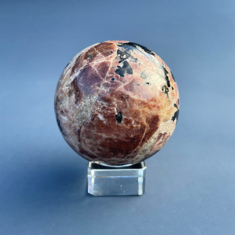 Black Tourmaline in Feldspar Sphere #2