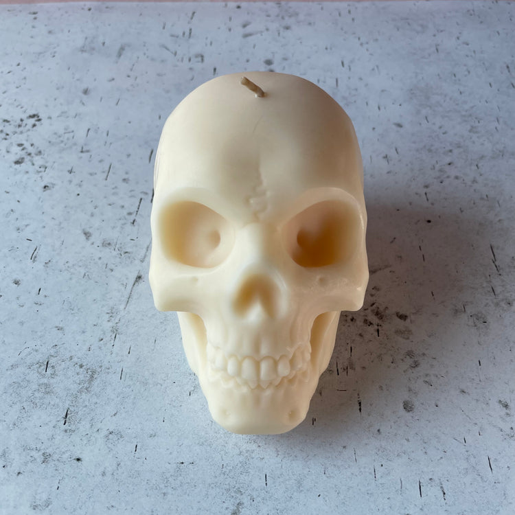 The Skull Large Off White Candle