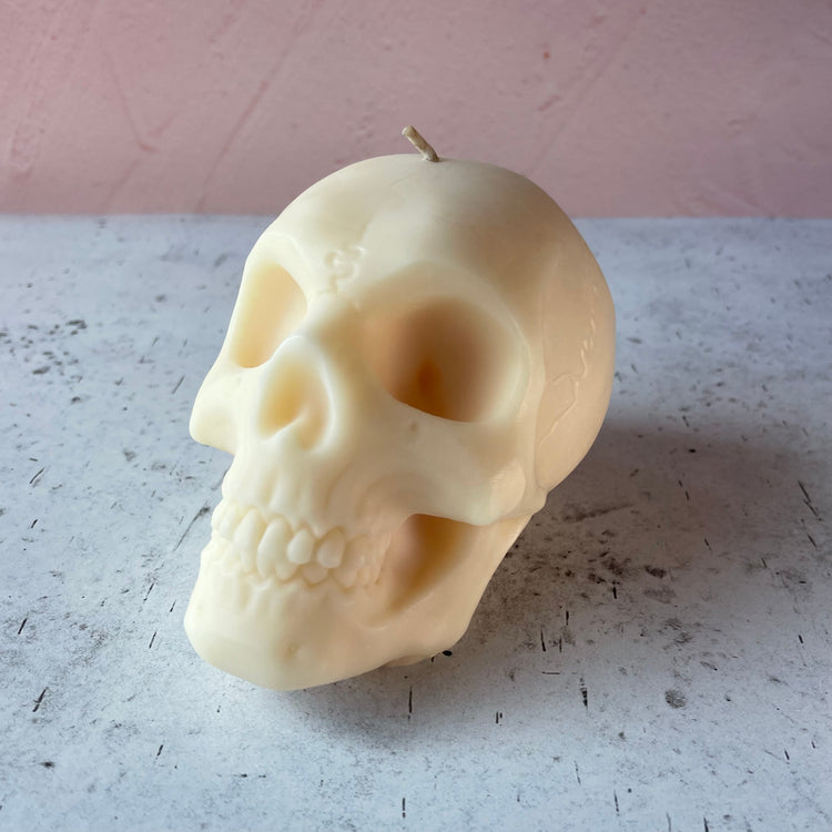 The Skull Large Off White Candle