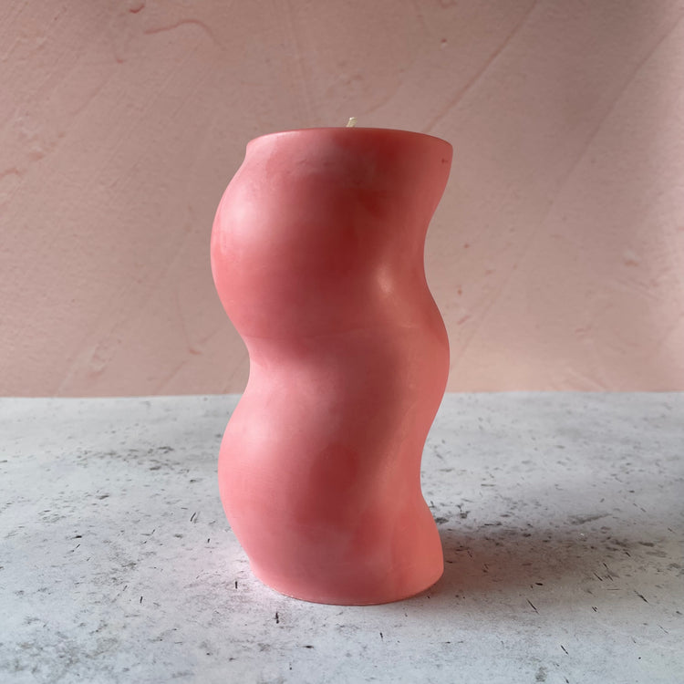 Thicc Squiggly Peach Candle