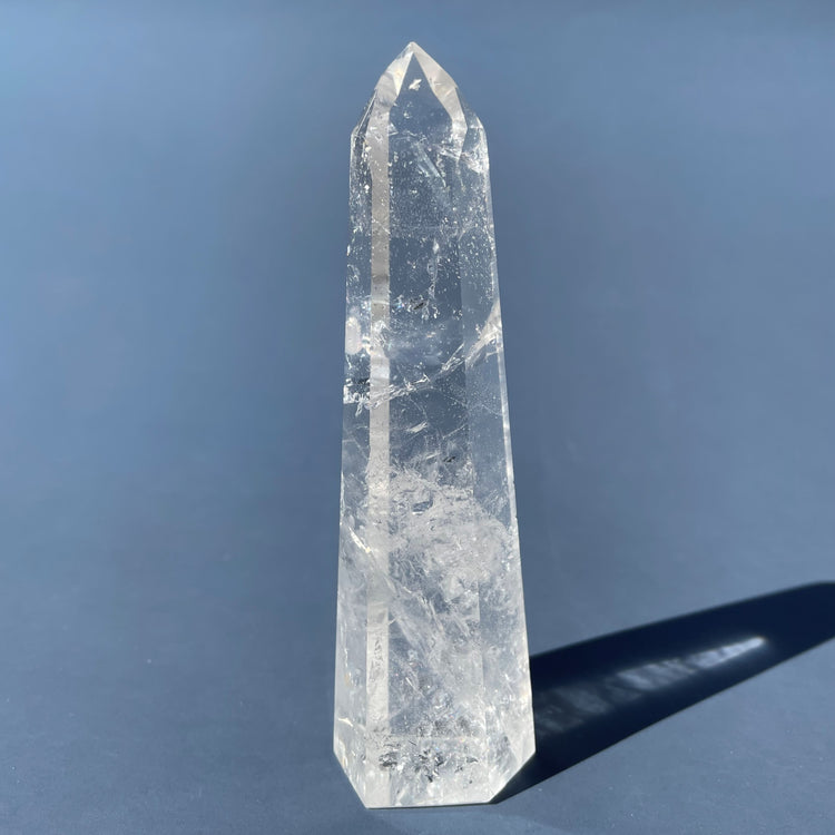 Clear Quartz Tower with Natural Rainbows #2