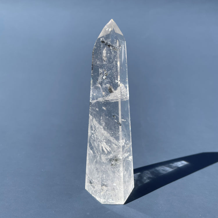 Clear Quartz Tower with Natural Rainbows #2