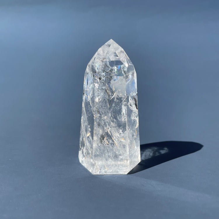 Clear Quartz Tower with Natural Rainbows #3