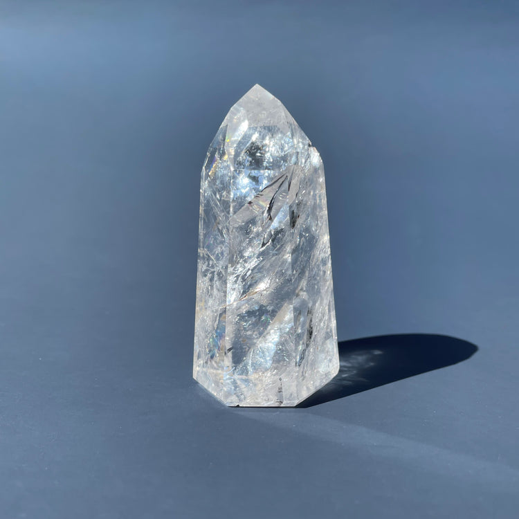 Clear Quartz Tower with Natural Rainbows #3