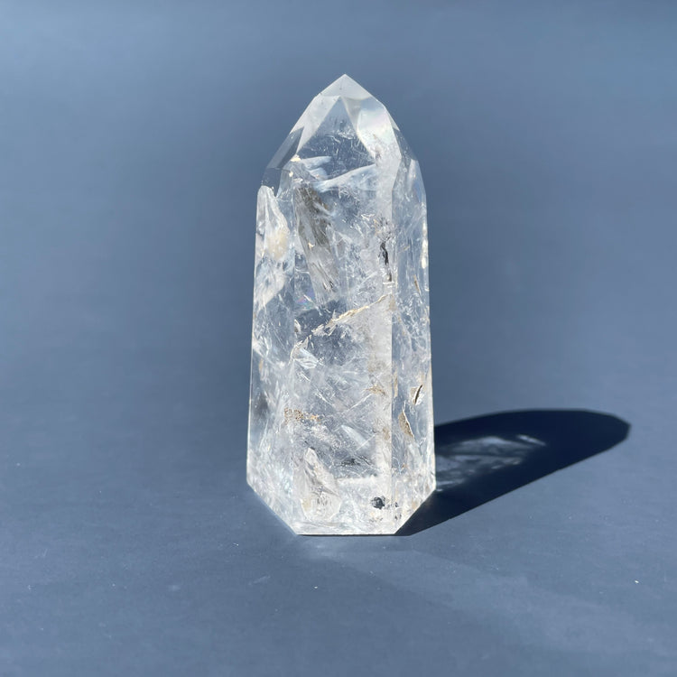 Clear Quartz Tower with Natural Rainbows #3
