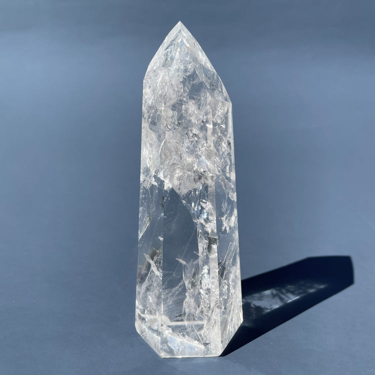 Clear Quartz Tower with Natural Rainbows #4