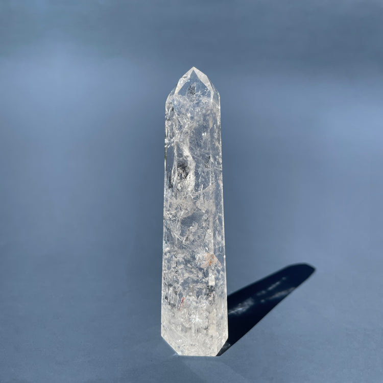 Clear Quartz Tower with Natural Rainbows #6