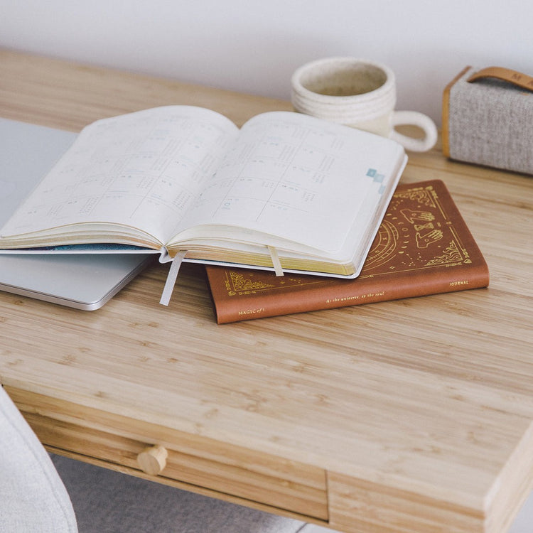 MOI Vegan Leather Journal Lined – Desert Brown