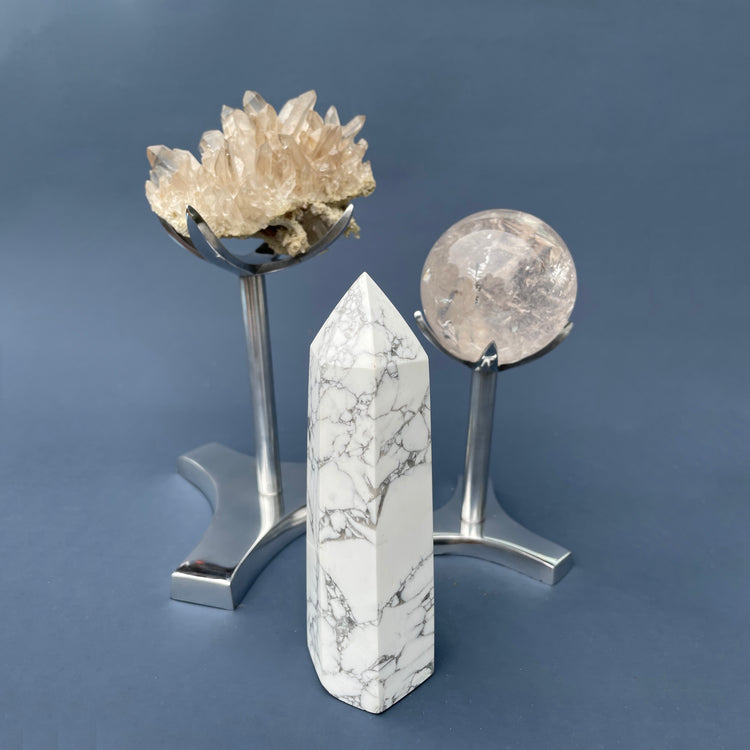 Silver Crystal Display Stand