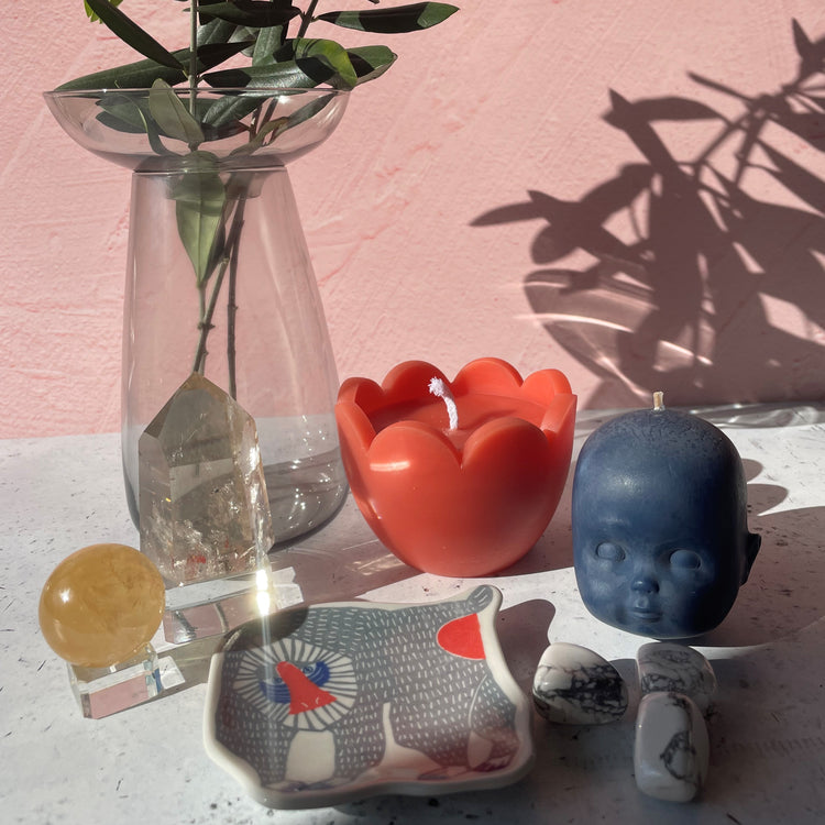 Glass Cube Sphere Stand