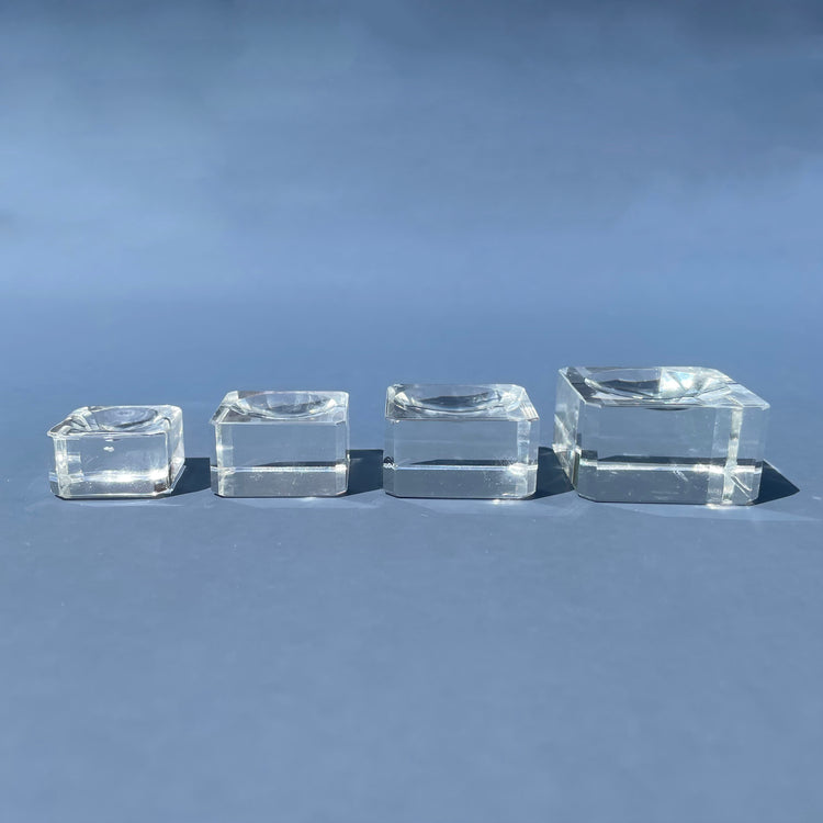 Glass Cube Sphere Stand