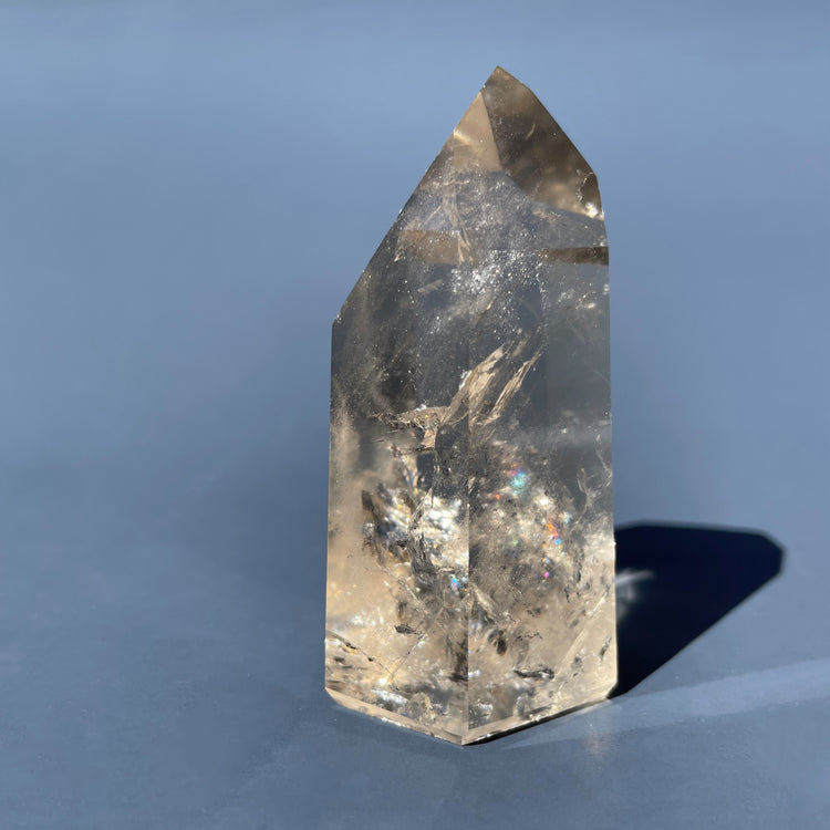 Grade A Natural Citrine Tower with Rainbows #2