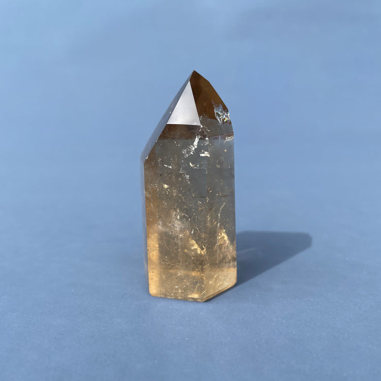 Grade A Natural Citrine Tower with Rainbows #4
