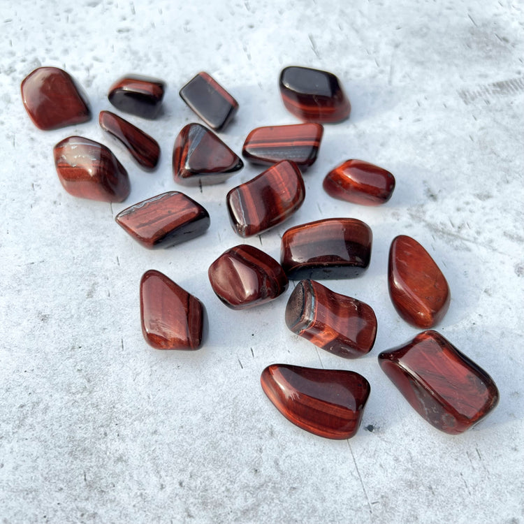 Red Tiger's Eye Tumbled Stones