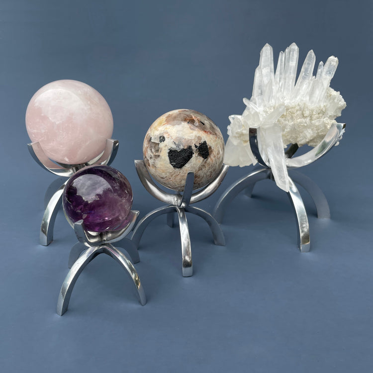 Silver Crystal Claw Stand