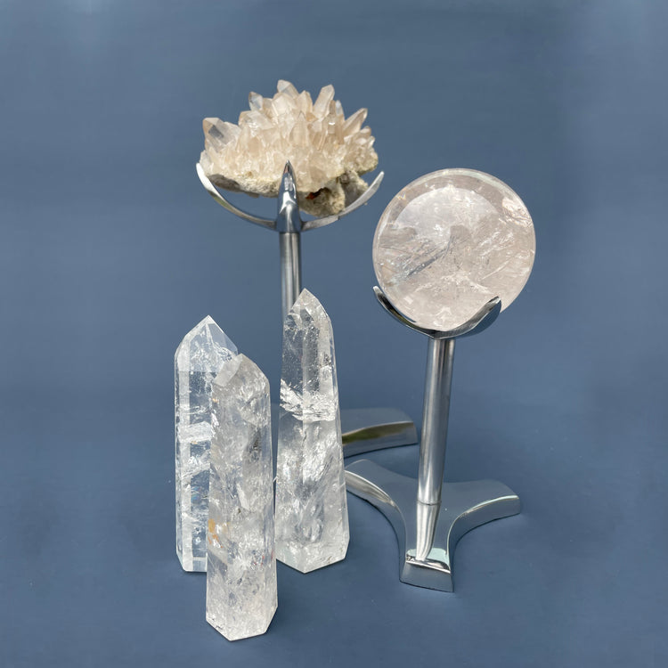 Silver Crystal Display Stand