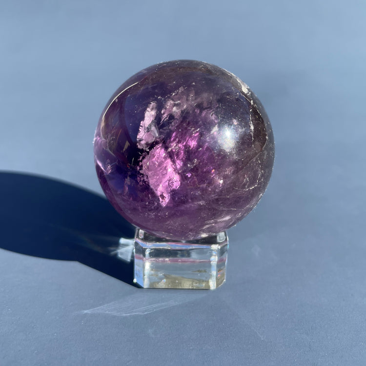 Grade A Amethyst Sphere with Rainbows #2
