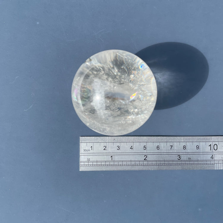 Clear Quartz Sphere with Natural Rainbows #3