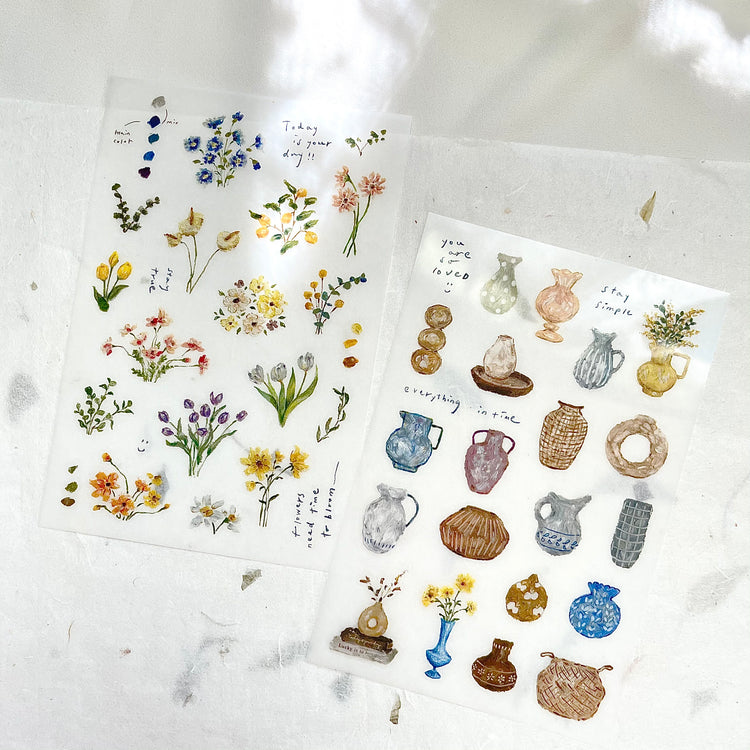 Floral Transfer Stickers