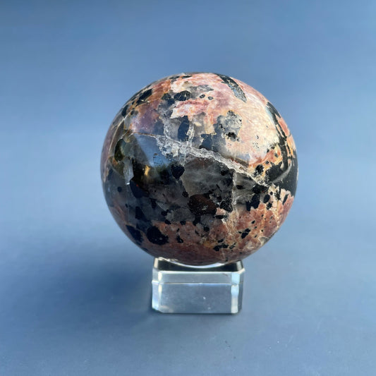 Black Tourmaline in Feldspar Sphere #2
