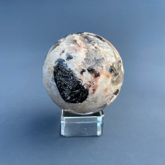 Black Tourmaline in Feldspar Sphere #3