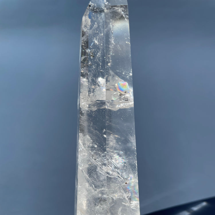 Clear Quartz Tower with Natural Rainbows #2
