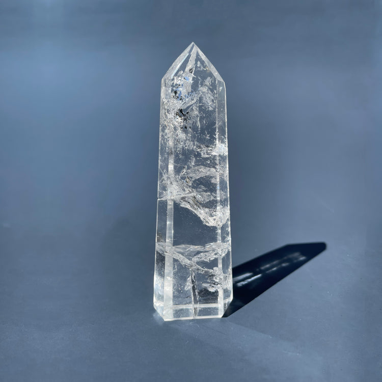Clear Quartz Tower with Natural Rainbows #5