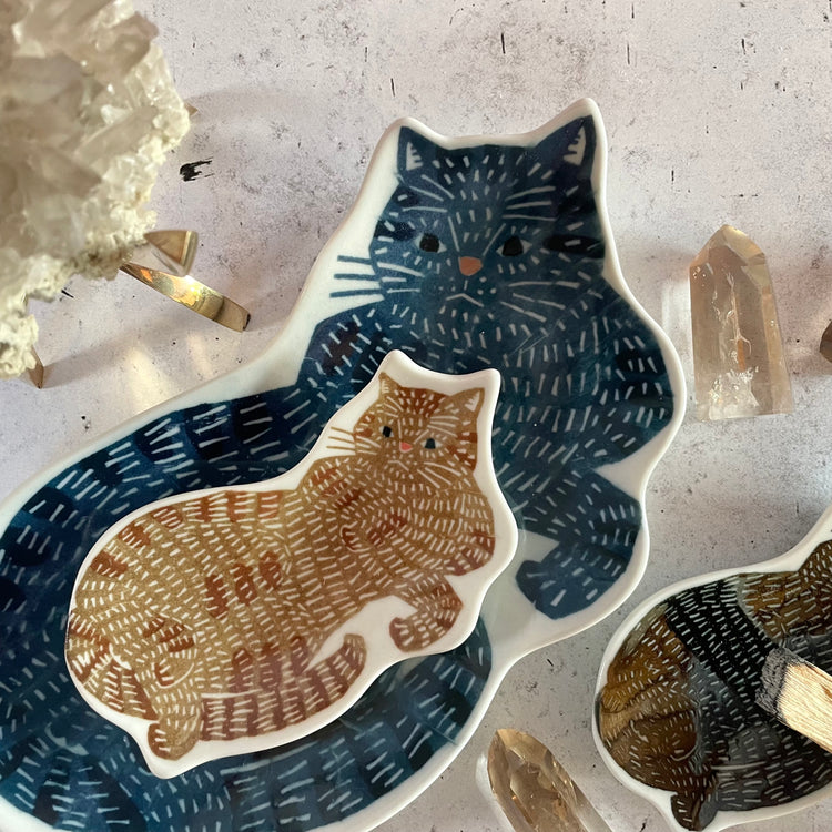 Tabby Cat Ceramic Dish