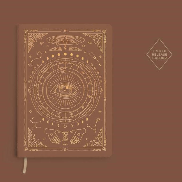 MOI Vegan Leather Journal Lined – Desert Brown