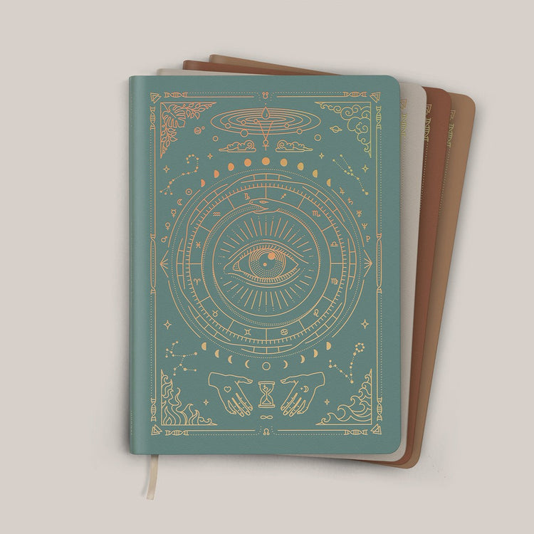 MOI Vegan Leather Journal Lined – Teal