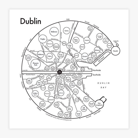 Dublin Map Letterpress Print