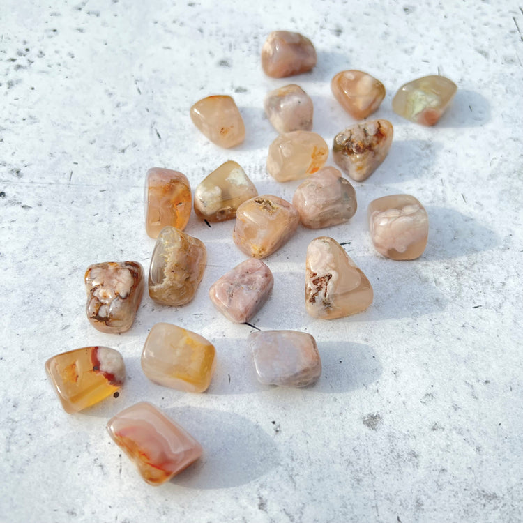 Flower Agate Tumbled Stones